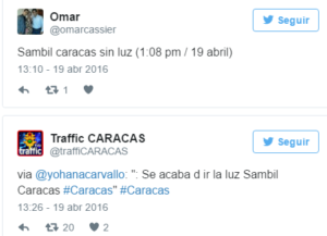 La situación fue advertida en principio por Traffic Caracas 