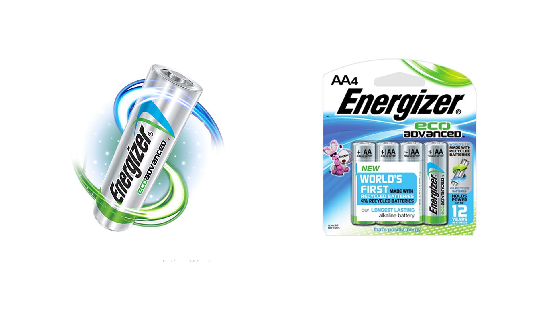 Las pilas Energizer EcoAdvanced fueron creadas con un 4% de material reciclado asegurando ser igual de útiles que las normales