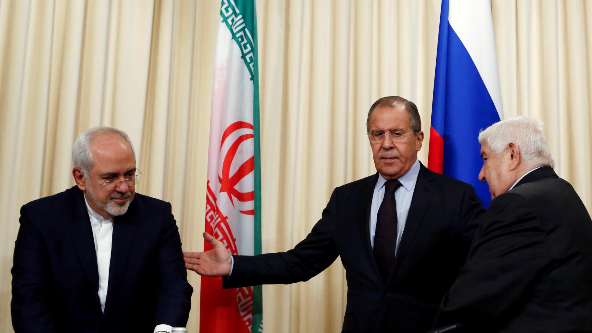 Walid al Muallem, ministro de Relaciones Exteriores, hizo esta afirmación durante el encuentro con sus homólogos de Rusia e Irán