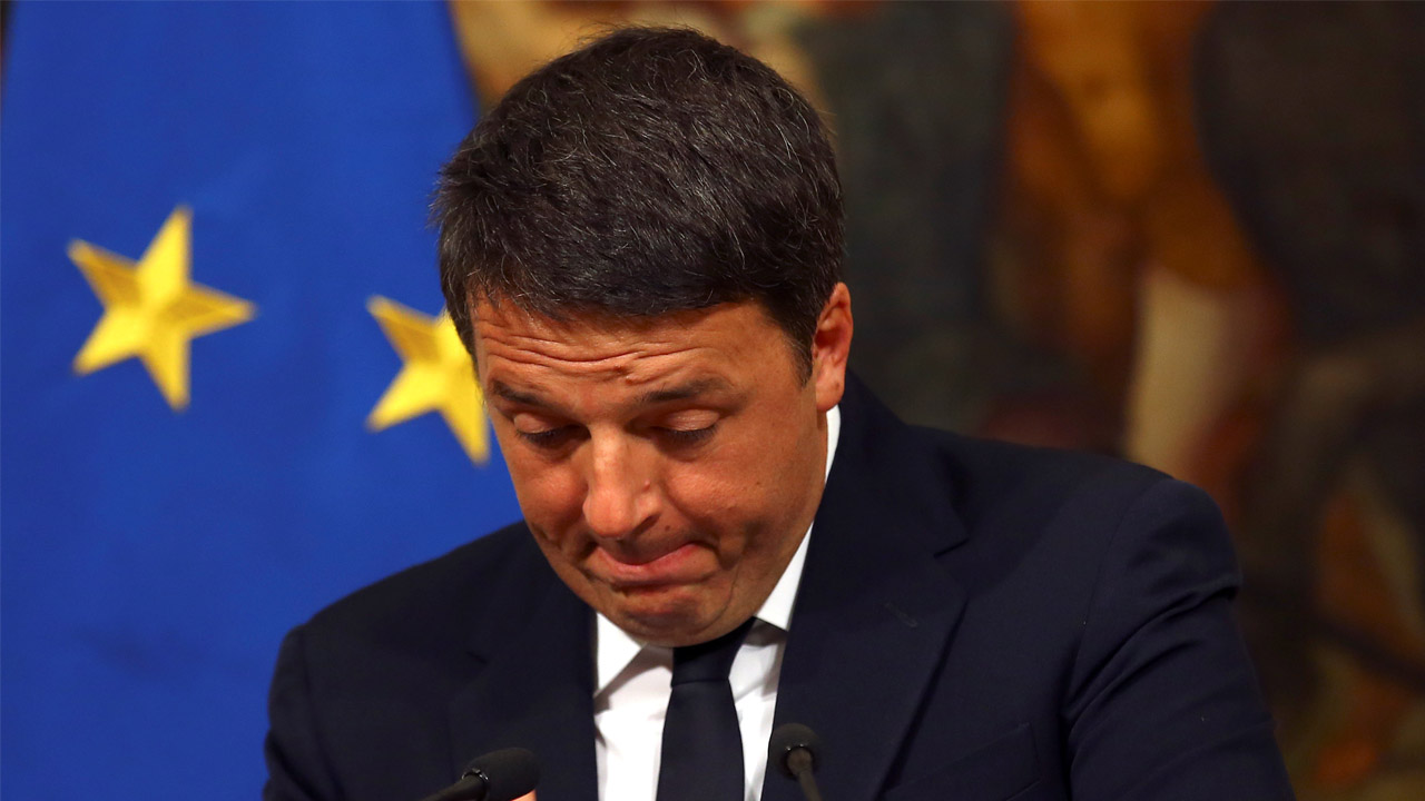 El italiano reconoció su derrota en el referéndum constitucional e indicó que en los próximos días renunciará