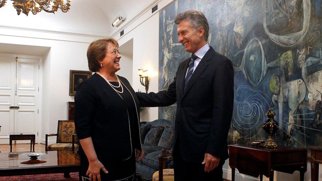 Mauricio Macri y Michelle Bachelete se reúnen