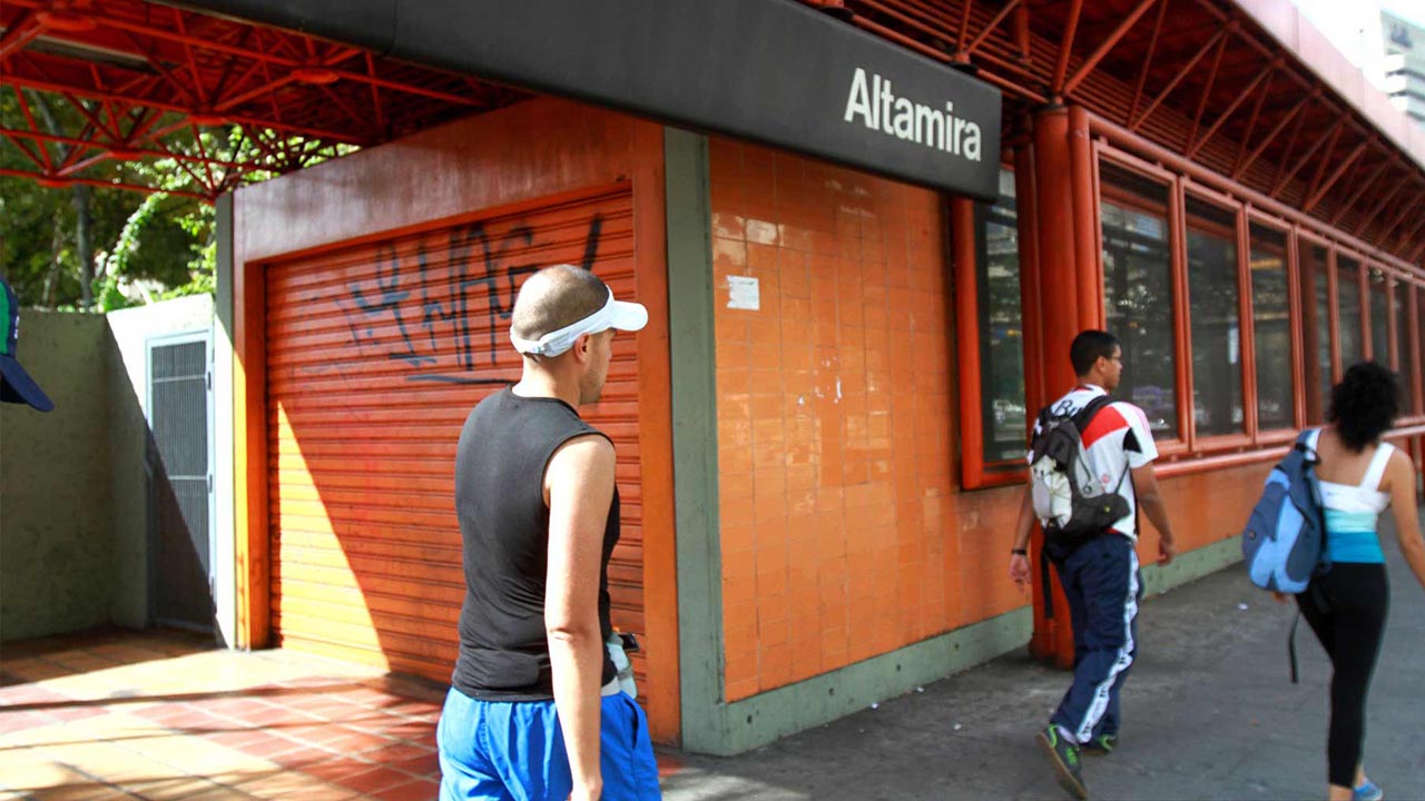 El servicio de transporte dio a conocer que Chacaíto, Chacao y Altamira no se encuentran prestando servicio comercial