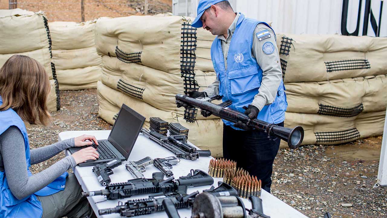 El grupo militar culmino la entrega de sus armas a la ONU tras la firma del acuerdo de paz con el Gobierno coolombiano y ocho meses que duro el proceso