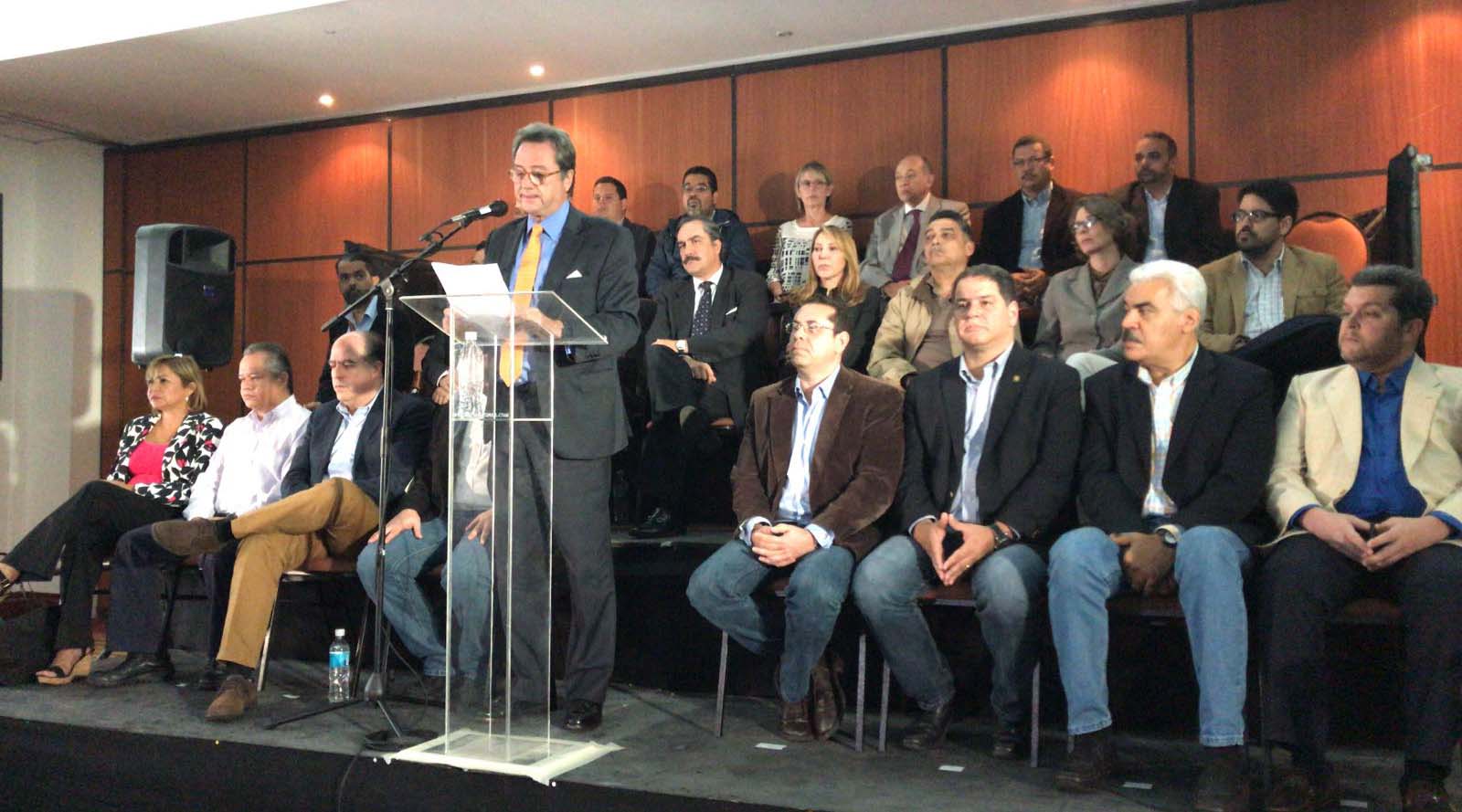 Jorge Roig, ex presidente de Fedecámaras, fue la voz de la coalición durante la rueda de prensa ofrecida este 27 de noviembre