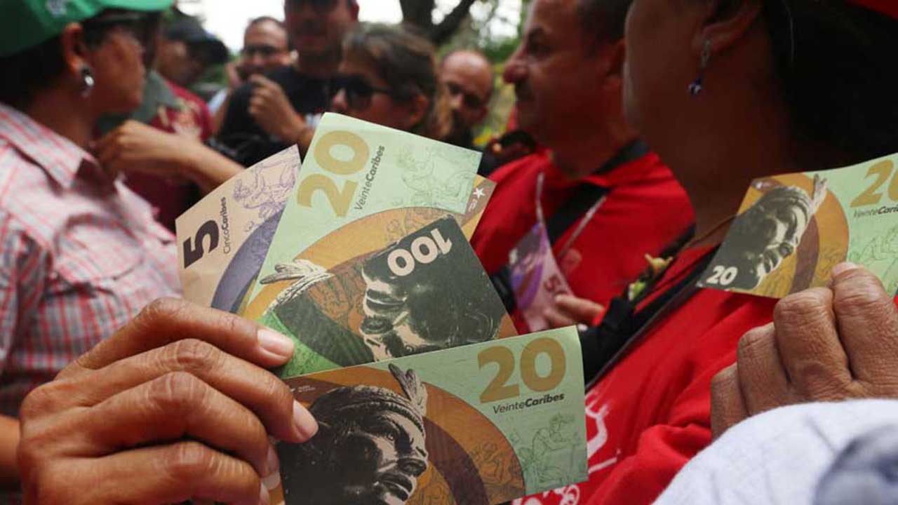El nuevo sistema monetario estará integrado por billetes de 5, 10, 20, 50 y 100 caribes
