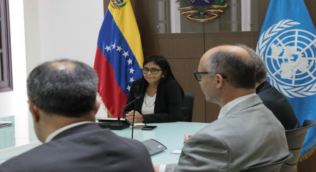 La vicepresidenta de la República informó que se debatió con el organismo internacional mecanismos para atender migración venezolana