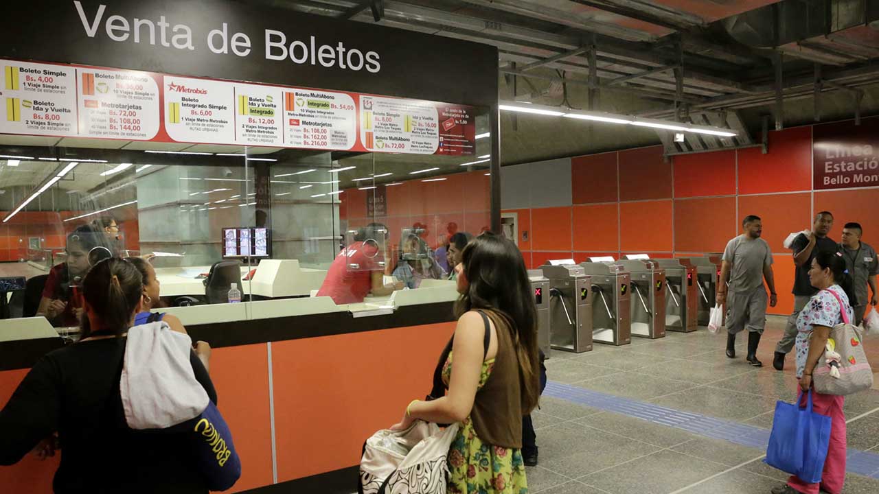 El valor para el nuevo boleto del sistema subterráneo de transporte será de 0,50 bolívares soberanos