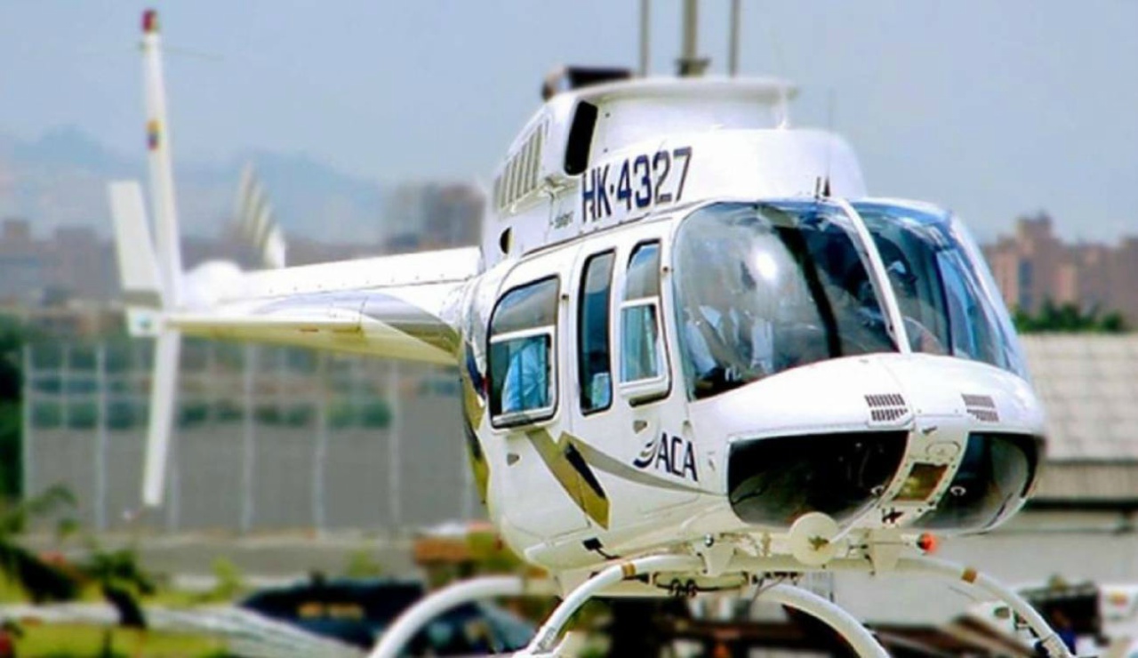La aeronave Bell 206 de matrícula HK4327 transportaba más de mil setecientos millones de pesos