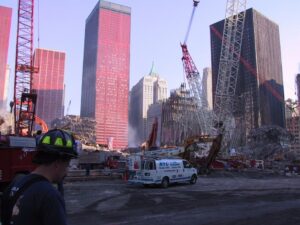 Restos de las Torres Gemelas tras los atentados del 11-S