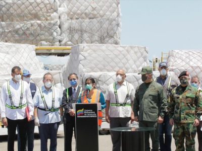 Venezuela recibió 55 toneladas de ayuda técnica de China