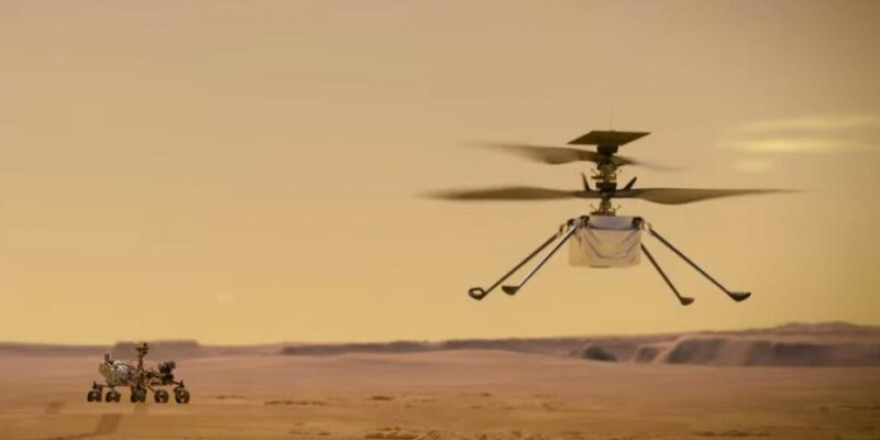 Helicóptero Ingenuity realizó con éxito su primer vuelo en Marte