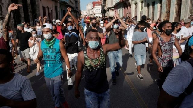 Cuba fue testigo de inéditas manifestaciones contra el gobierno