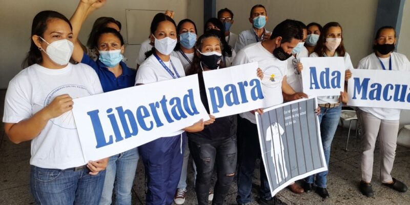 Dirigentes sindicales exigen la liberación de la enfermera Ada Macure