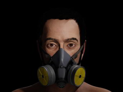 Simón Bolívar - Máscara antigás
