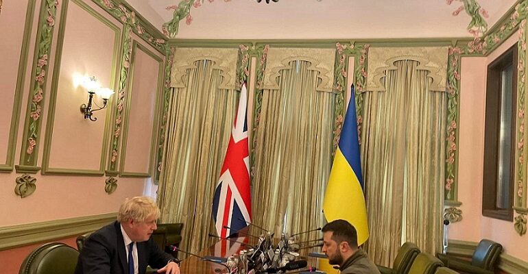 Boris Johnson en Kiev
