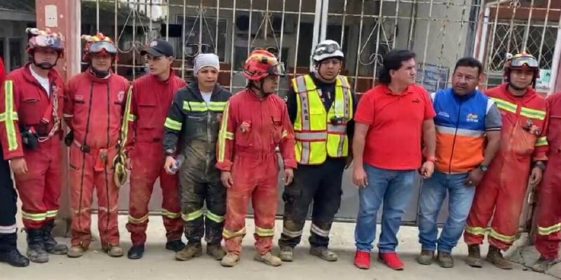 obreros atrapados