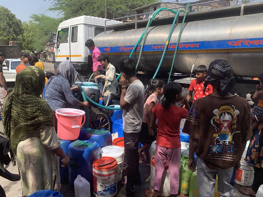 crisis de agua en Nueva Delhi