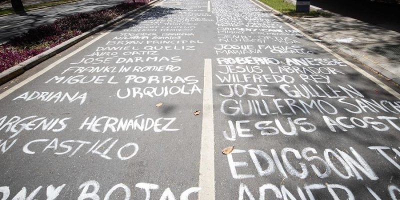 homenaje a los caídos en las protestas contra Maduro