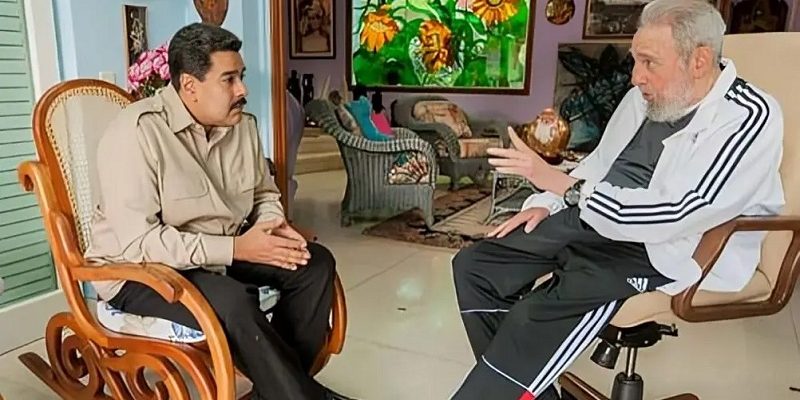 Maduro y Fidel Castro