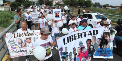 Manifestación por colombianos detenidos en Venezuela