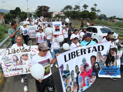Manifestación por colombianos detenidos en Venezuela