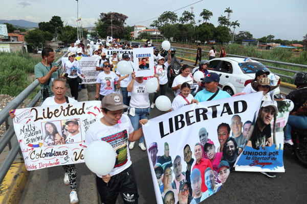 Manifestación por colombianos detenidos en Venezuela