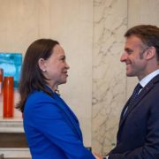 Emmanuel Macron y María Corina Machado