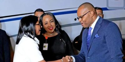 Delcy Rodríguez en Barbados