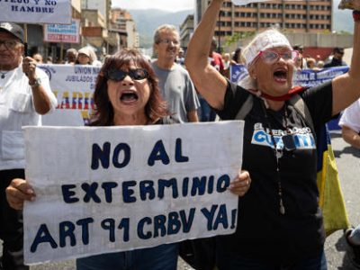 Protesta - Jubilados y pensionados en Venezuela exigen salarios "dignos" y con poder adquisitivo