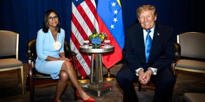 Delcy Rodríguez y Donald Trump